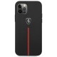 Ferrari FEOMSHCP12LBK iPhone 12 Pro Max black/black hardcase Off Track Leather Nylon Stripe