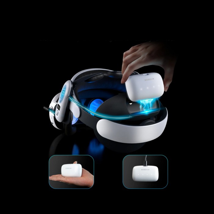 BoboVR B100 External Battery for Meta Quest S3 Pro and E3 Pro - White
