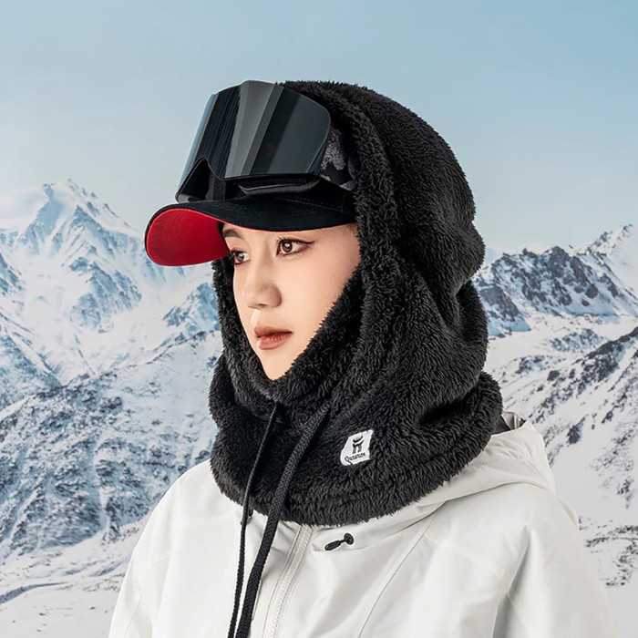 Qunature Arctic Velvet Ski Balaclava Size L - Black