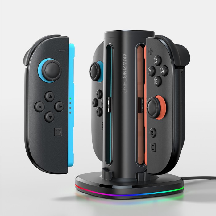 AmazingThing Thunder Pro PlayDock Charger for Nintendo Switch 2 Controllers - Black
