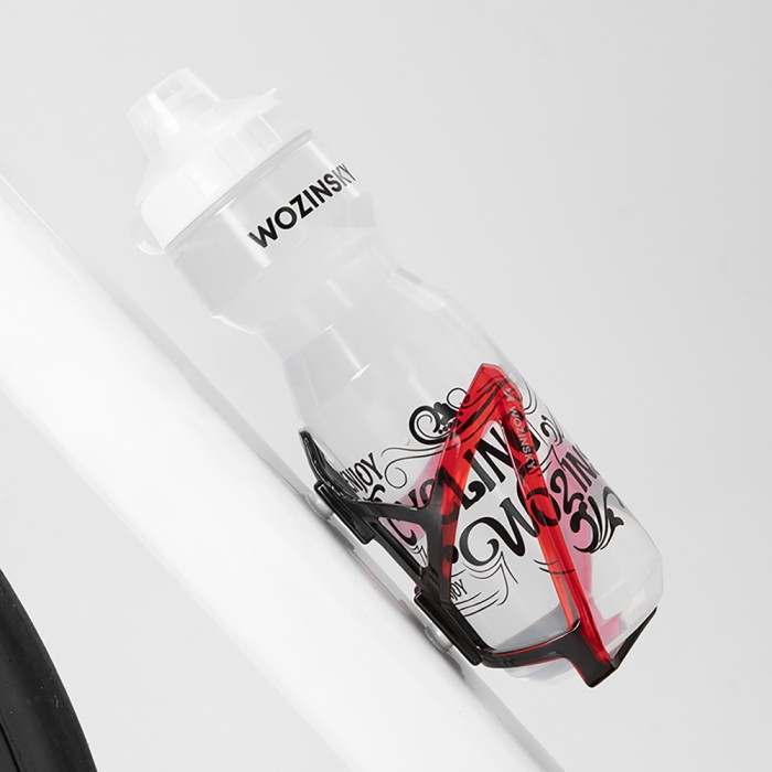 Wozinsky WUR-01BR Bike Bottle Holder Basket - Black and Red