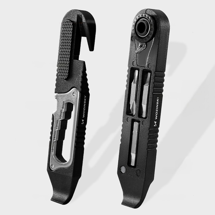 Wozinsky WZK-L2 14-in-1 Bicycle Tool Set, Multitool, Allen Keys, Tire Lever - Black