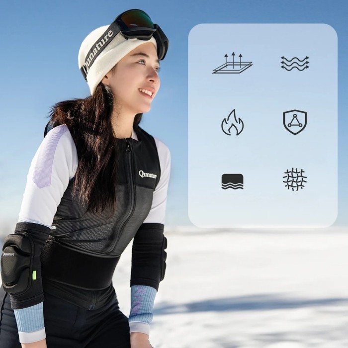 Qunature 2206000103 Elbow Ski Protectors Size L - Black