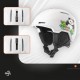 Qunature 10130003005 Ski Helmet with Earmuffs Panda Snowboard for Kids 54-58 cm - White