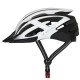 Wozinsky MTB Bike Helmet with Removable Visor and Rear USB Light M - Black and White