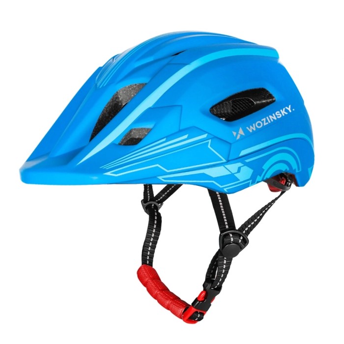 Wozinsky Kids Full Face Bike Helmet with USB Rear Light S - Blue