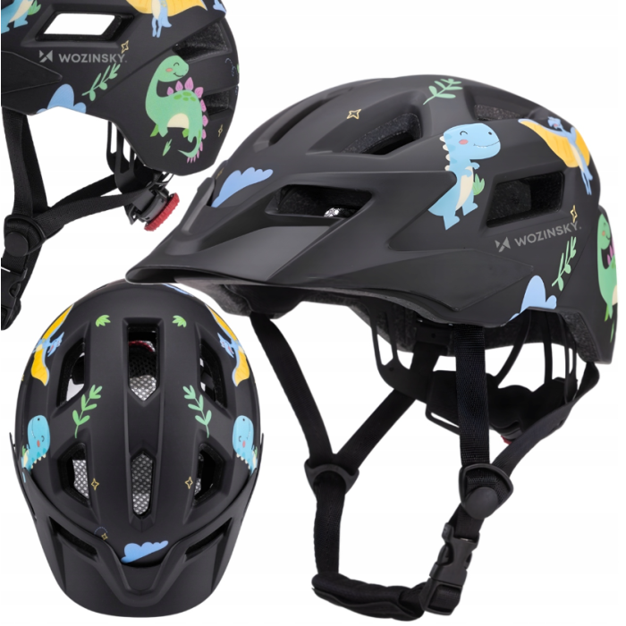 Wozinsky Children's MTB Bike Helmet with Detachable Visor XS - Black