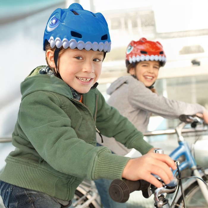 Wozinsky Children's Bike Helmet Dinosaur Pattern S - Blue