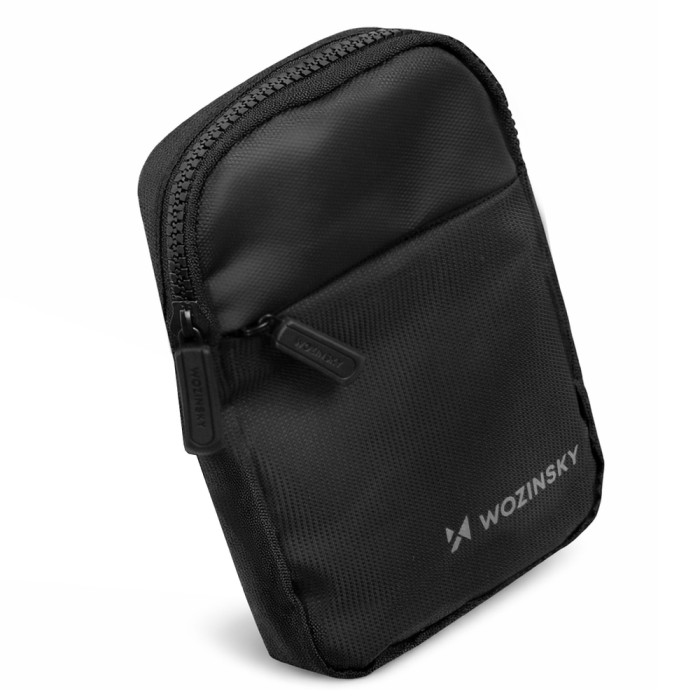 Wozinsky WMS-W1 Unisex Mini Shoulder Bag Waterproof Dual-Compartment for Phone - Black