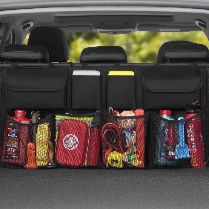 Wozinsky Large Car Organizer for Back Seat Backrest and Trunk - Black