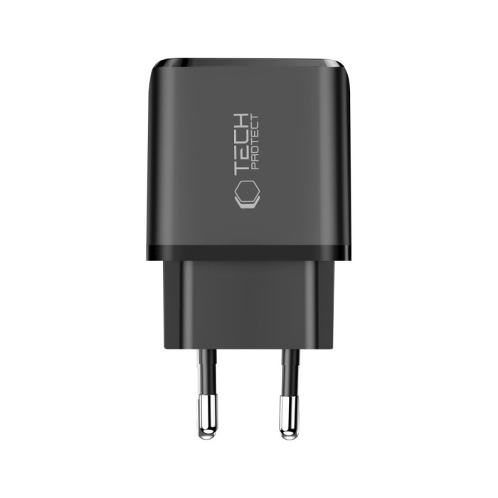 Tech-Protect NCA45W-GAN 2-Port USB-C / USB-A 45W Wall Charger - Black
