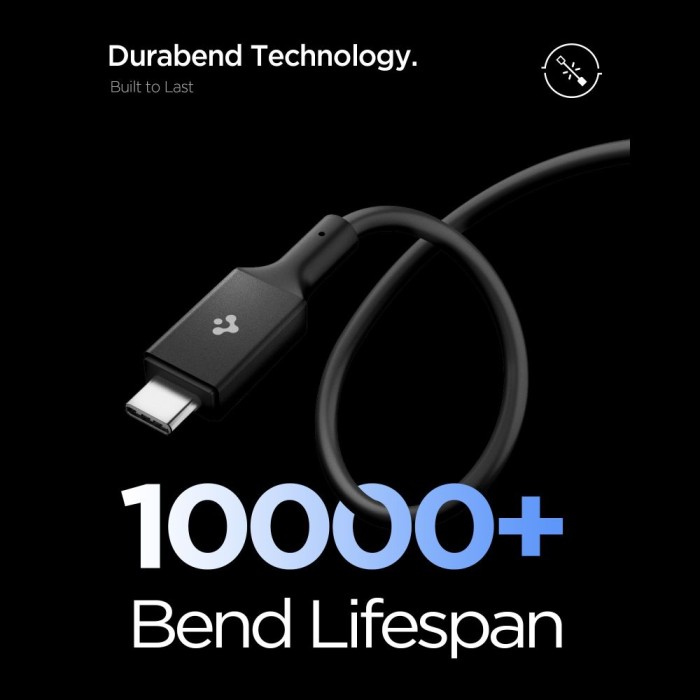 Spigen Essential EB24012CC USB-C / USB-C 240W 120cm Cable - Black
