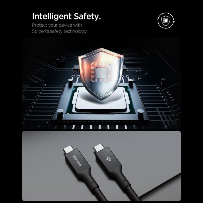 Spigen Essential EB24012CC USB-C / USB-C 240W 120cm Cable - Black