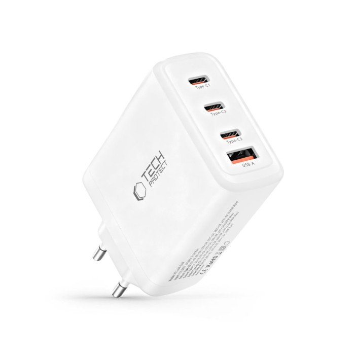 Tech-Protect NC140W-GAN 4-Port 140W Wall Charger - White