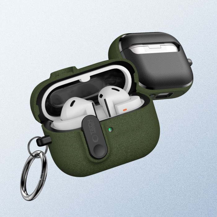 Tech-Protect Slim Hook Case for Samsung Galaxy Buds 3 / 3 FE / 3 Pro - Green