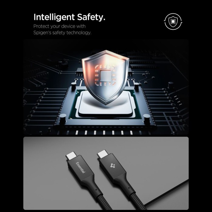 Spigen Essential EB24015CC USB-C / USB-C 240W 150cm Cable - Black