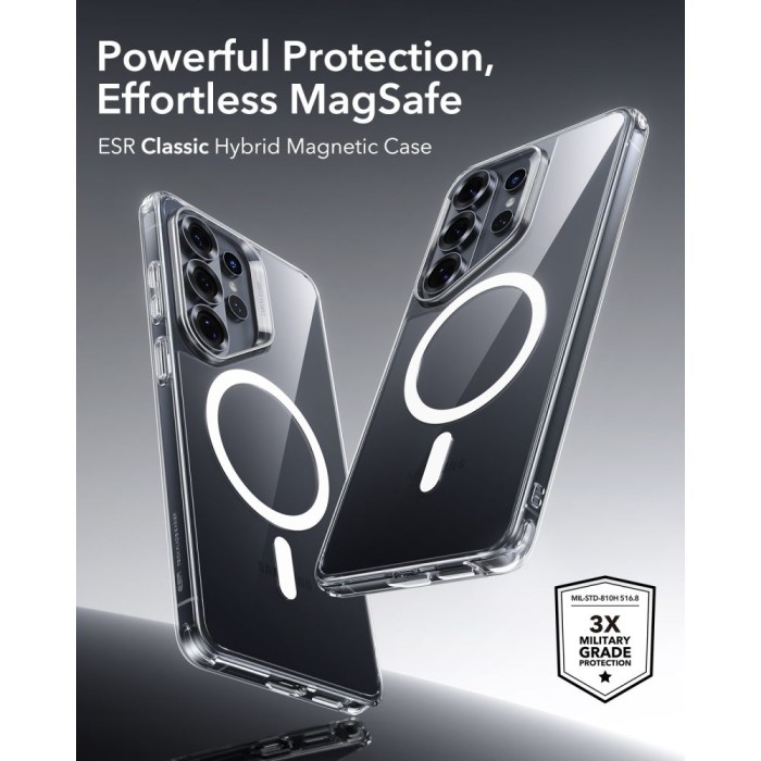 ESR Classic Hybrid MagSafe Case for Samsung Galaxy S26 Ultra - Transparent