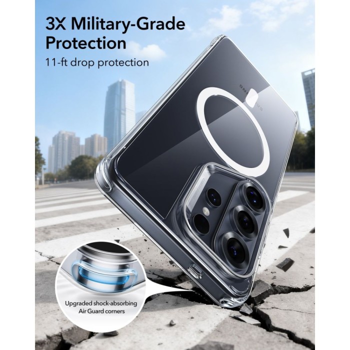 ESR Classic Hybrid MagSafe Case for Samsung Galaxy S26 Ultra - Transparent