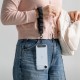 Ringke Holder &amp;amp; Puffer Hand Strap Phone Lanyard - Black