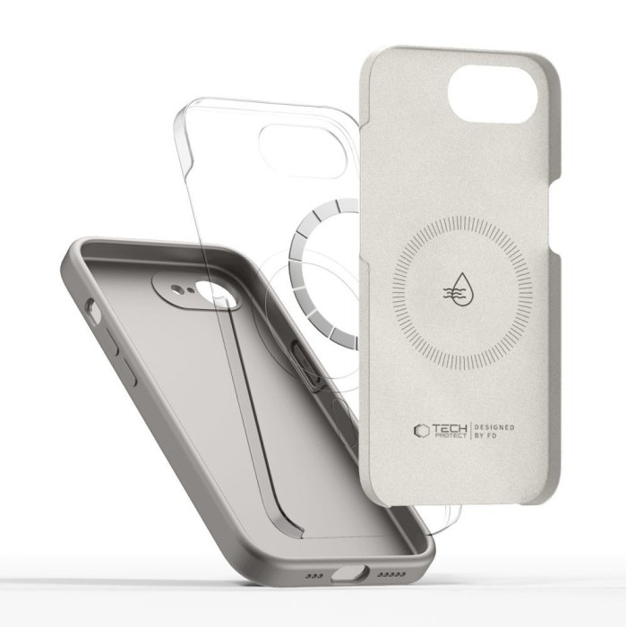 Tech-Protect Silicone MagSafe Case for iPhone 16e / 17e - Gray