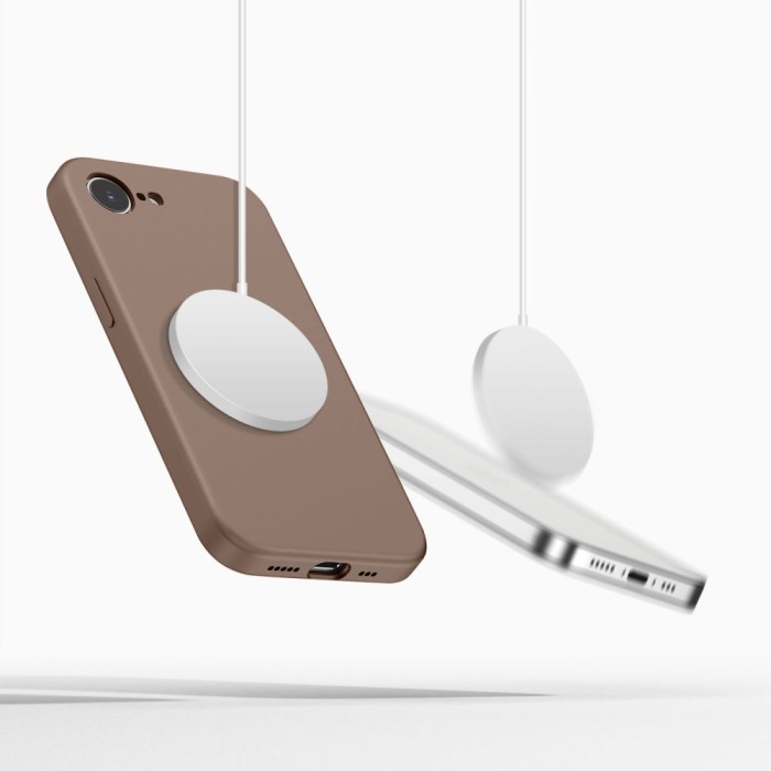 Tech-Protect Silicone MagSafe Case for iPhone 16e / 17e - Brown