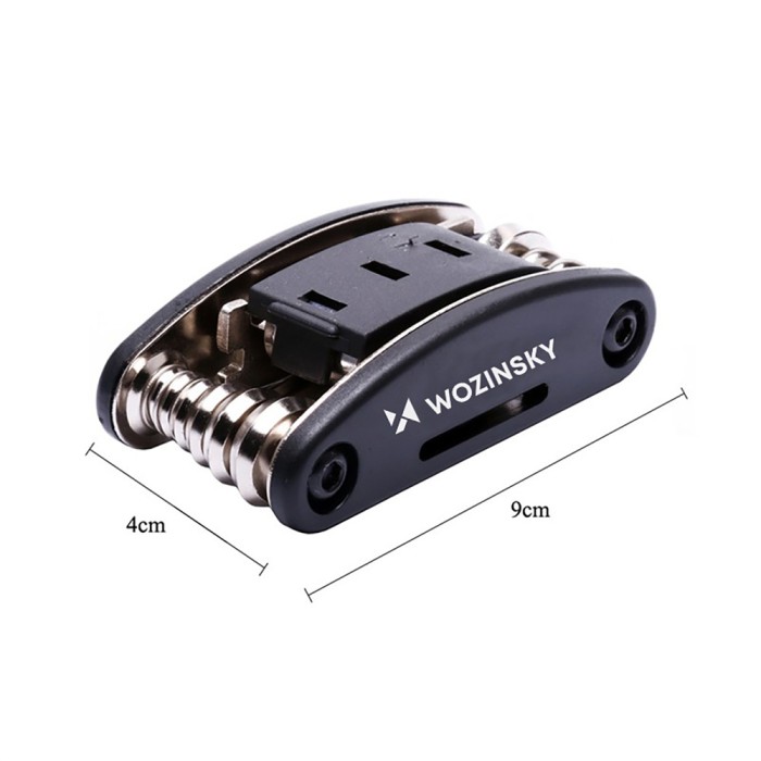 Wozinsky WWZ-01N 16-in-1 Multifunctional Bicycle Repair Tool Set - Black