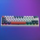 Machenike K500-B61 Wired Mechanical Gaming Keyboard with Backlight, Red Switch - White and Blue