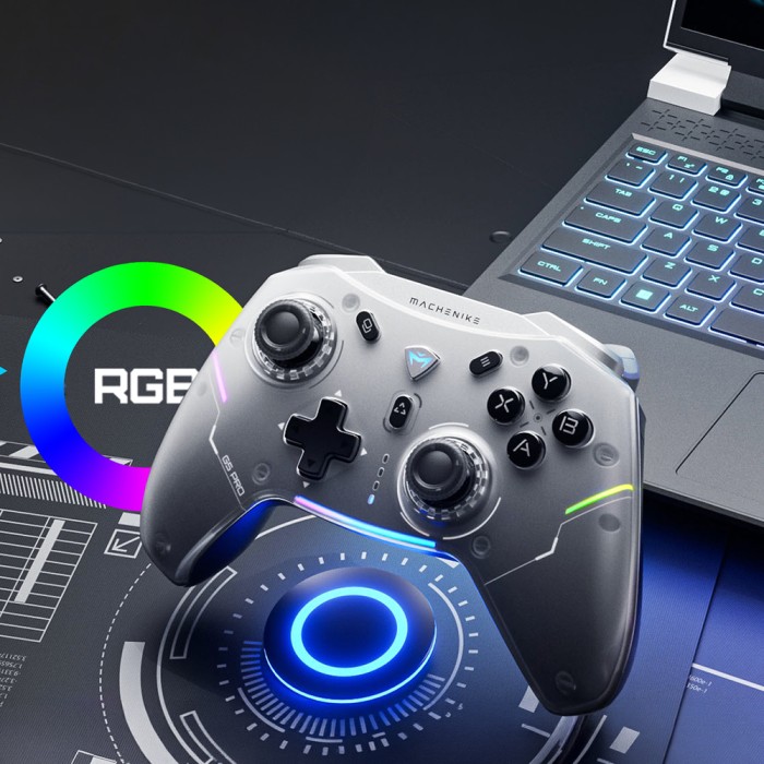 Machenike G5Pro Max Wireless Game Controller with Charging Station - Gray