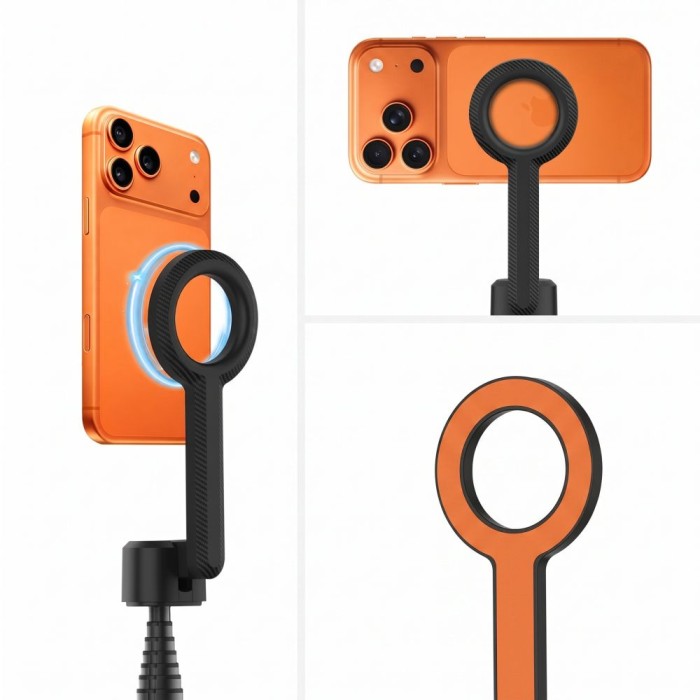 Tech-Protect L10S Bluetooth Selfie Stick Tripod - Black and Orange