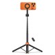 Tech-Protect L10S Bluetooth Selfie Stick Tripod - Black and Orange