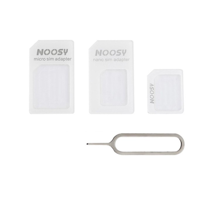 Noosa SIM Card Adapter Set + Key - White