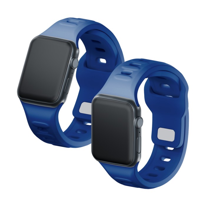 3mk Silicone Watch Strap for Apple Watch 42 / 44 / 45 / 49 mm - blue