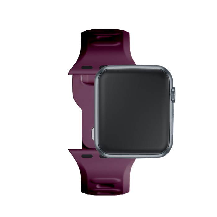 3mk Silicone Watch Strap for Apple Watch 42 / 44 / 45 / 49 mm - Burgundy