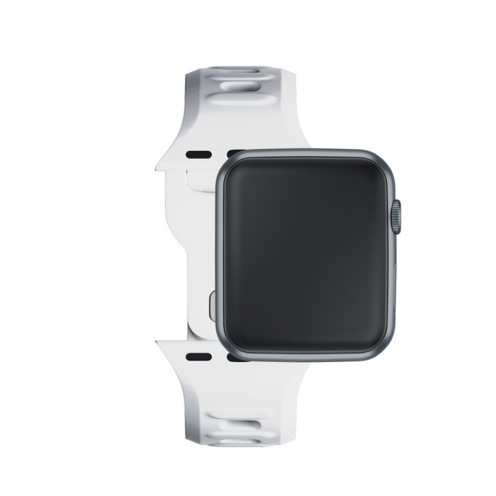 3mk Silicone Watch Strap for Apple Watch 42 / 44 / 45 / 49 mm - white
