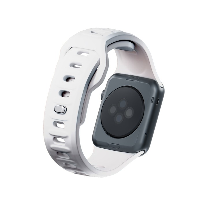 3mk Silicone Watch Strap for Apple Watch 42 / 44 / 45 / 49 mm - white