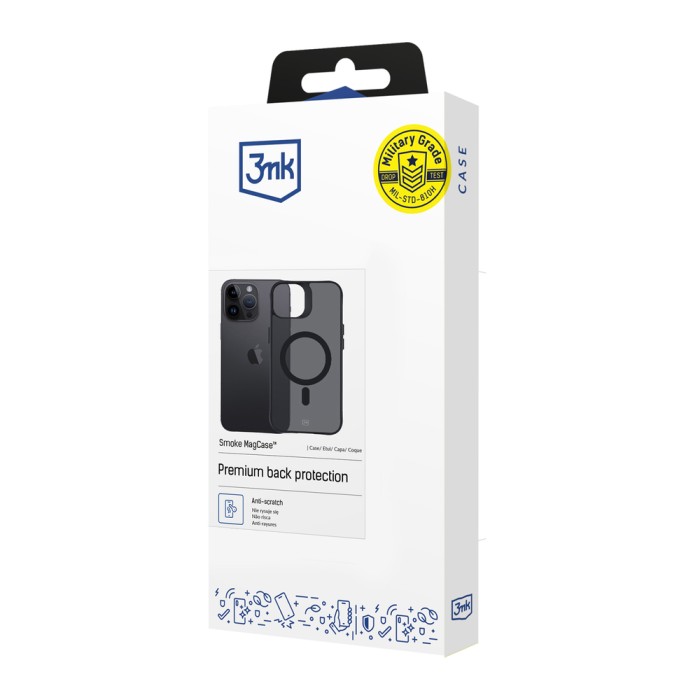 3mk Smoke MagCase with MagSafe for iPhone 14 Pro - Semi-transparent