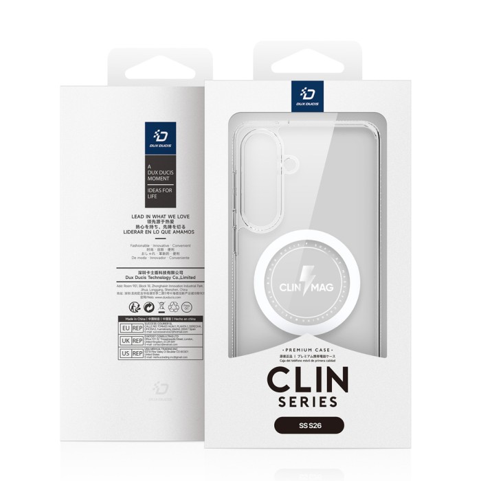 Dux Ducis Clin Mag Case Compatible with MagSafe for Samsung S26 - Transparent
