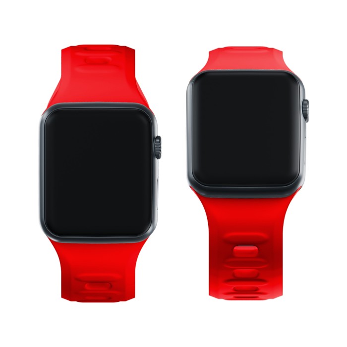 3mk Silicone Watch Strap for Apple Watch 38 / 40 / 41 mm - red