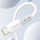 Dudao L25SC 60W USB-C - USB-C Cable with Soft Silicone Braid 1m - White