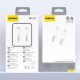 Dudao L25SC 60W USB-C - USB-C Cable with Soft Silicone Braid 2m - White