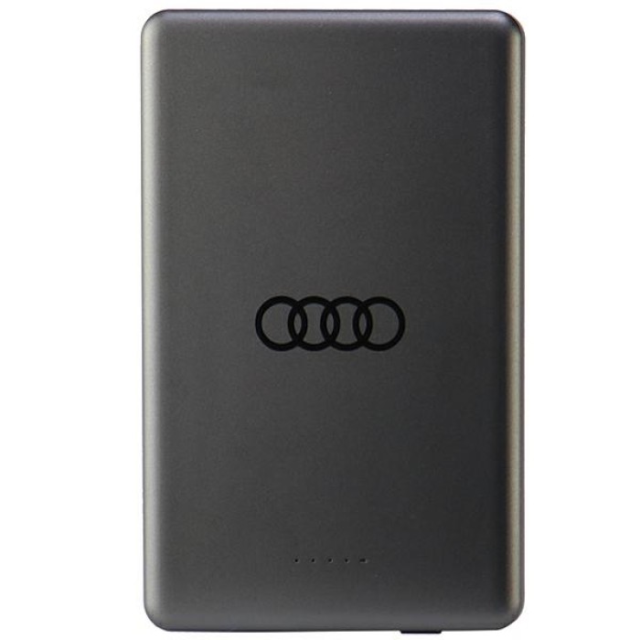 Powerbank Audi Big Logo MagSafe inductive 15W 5000mAh - gray