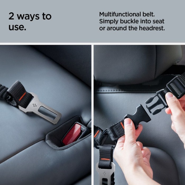 Spigen PS100 Universal Pet Seat Belt - Black