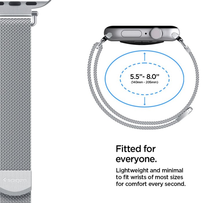 Spigen WBM4 Strap for Apple Watch (40 / 41 / 42 mm) - Silver