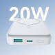 Joyroom JR-W020 Powerbank 20W 10000mAh MagSafe + USB-C - USB-C cable 0.25m - white