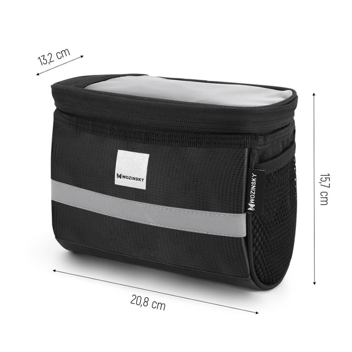Wozinsky Bike Handlebar Bag with Phone Case 2L Black (WBB12BK)