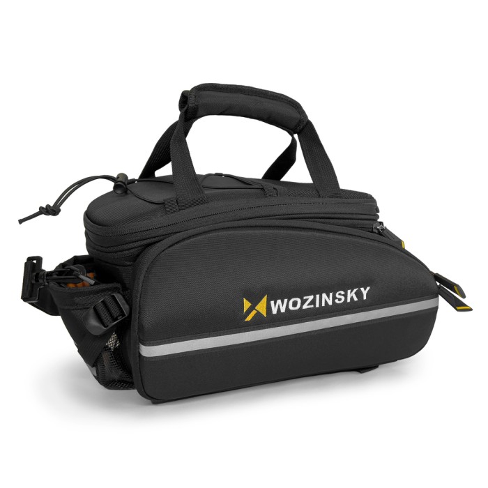Wozinsky large bike rack bag 35l + rain cover black (WBB19BK)