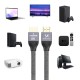 Wozinsky HDMI 2.1 Cable 8K 60 Hz 48 Gbps / 4K 120 Hz / 2K 144 Hz 3 m Silver (WHDMI-30)