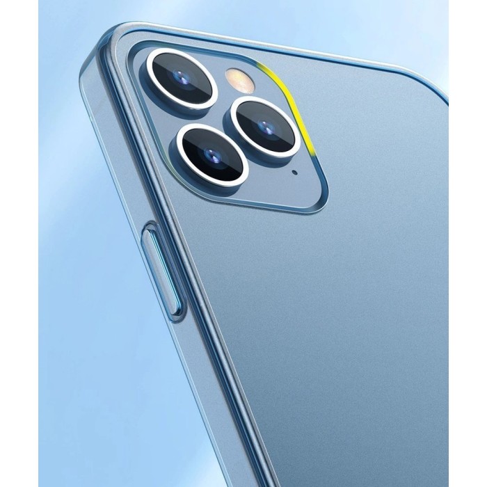 Baseus Frosted Glass Case Rigid case with flexible frame iPhone 12 Pro Max White (WIAPIPH67N-WS02)