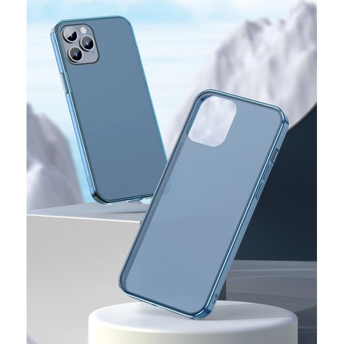 Baseus Frosted Glass Case Rigid case with flexible frame iPhone 12 Pro Max White (WIAPIPH67N-WS02)