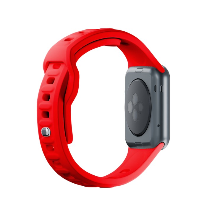 3mk Silicone Watch Strap for Apple Watch 42 / 44 / 45 / 49 mm - red